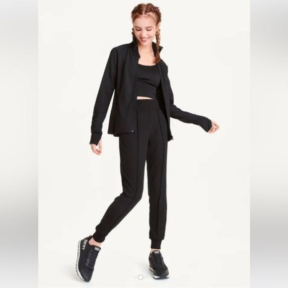 DKNY Compression Full Zip Jacket in Black - Picture 2 of 4